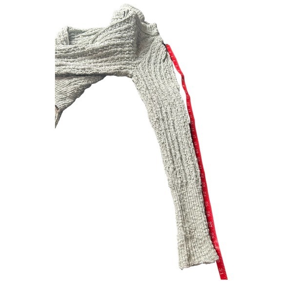 Free People Sweater | Knitted | Color Gray/Lt Green | Size Large - Picture 5 of 6